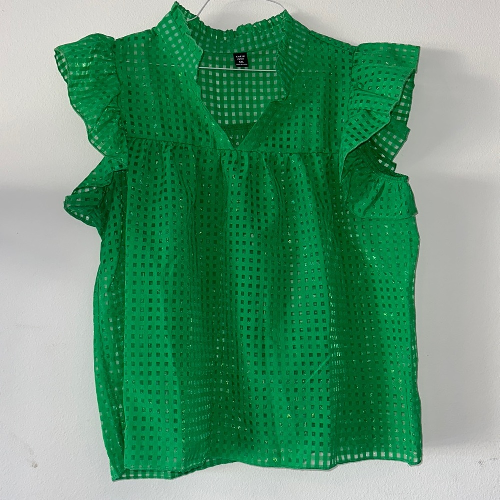 SHEIN 1XL Curve Green Women’s Blouse
